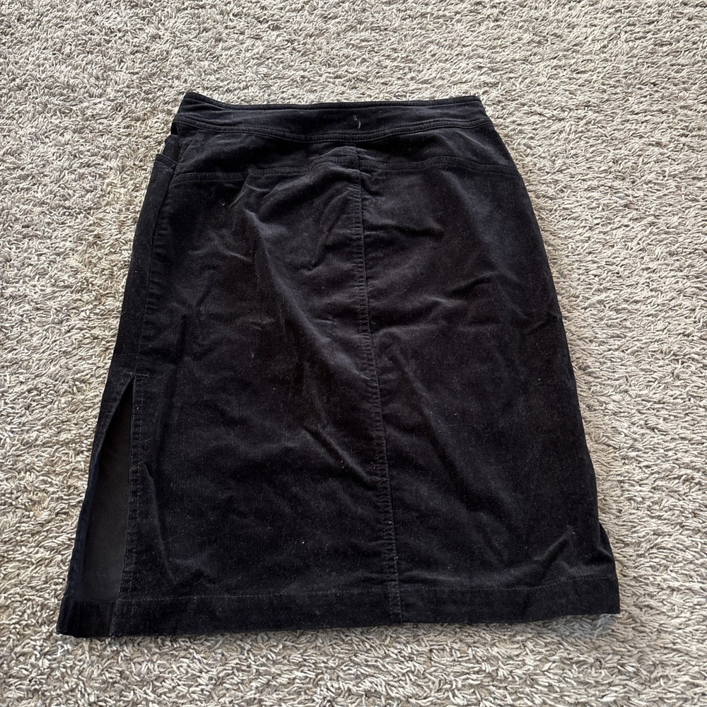 J CREW mini Skirt Size 2 Women's Black Corduroy With Pockets - Picture 3 of 4